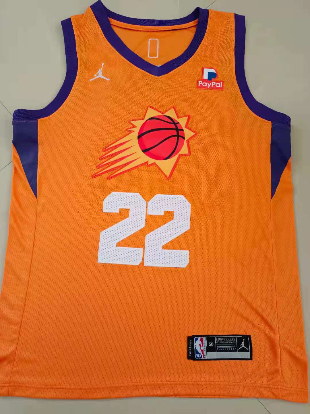 Cheap Men Phoenix Suns 22 Ayton Orange Game 2021 NBA Jerseys